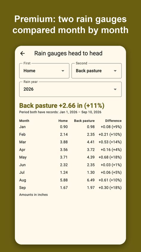 Pluvial: Rain Gauge Log
